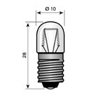 Indicatie- en signaleringslamp Vezalux E10 T10x28